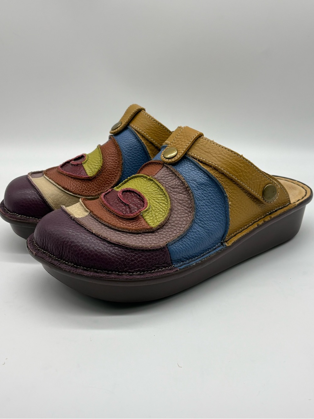 Colorblock Leather Clogs by Spring Step 41 - Picture 4 of 6